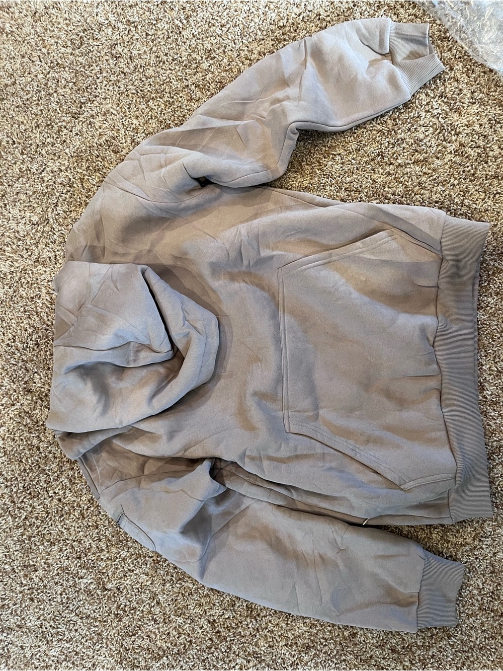 Women's Hooded Pullover Sweatshirt - Taupe
